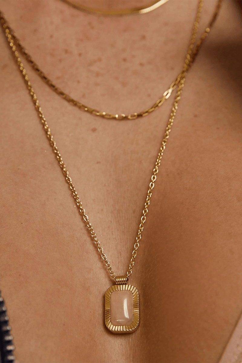 Teo Gold Necklace - Rose