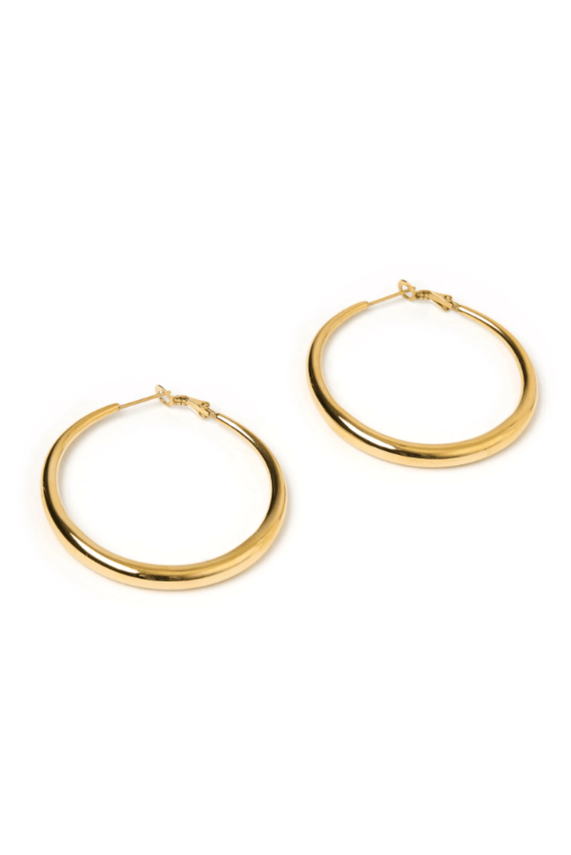 Riley Gold Hoop Earrings - Large