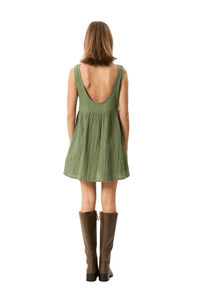 Jesse Mini Dress - Oil Green