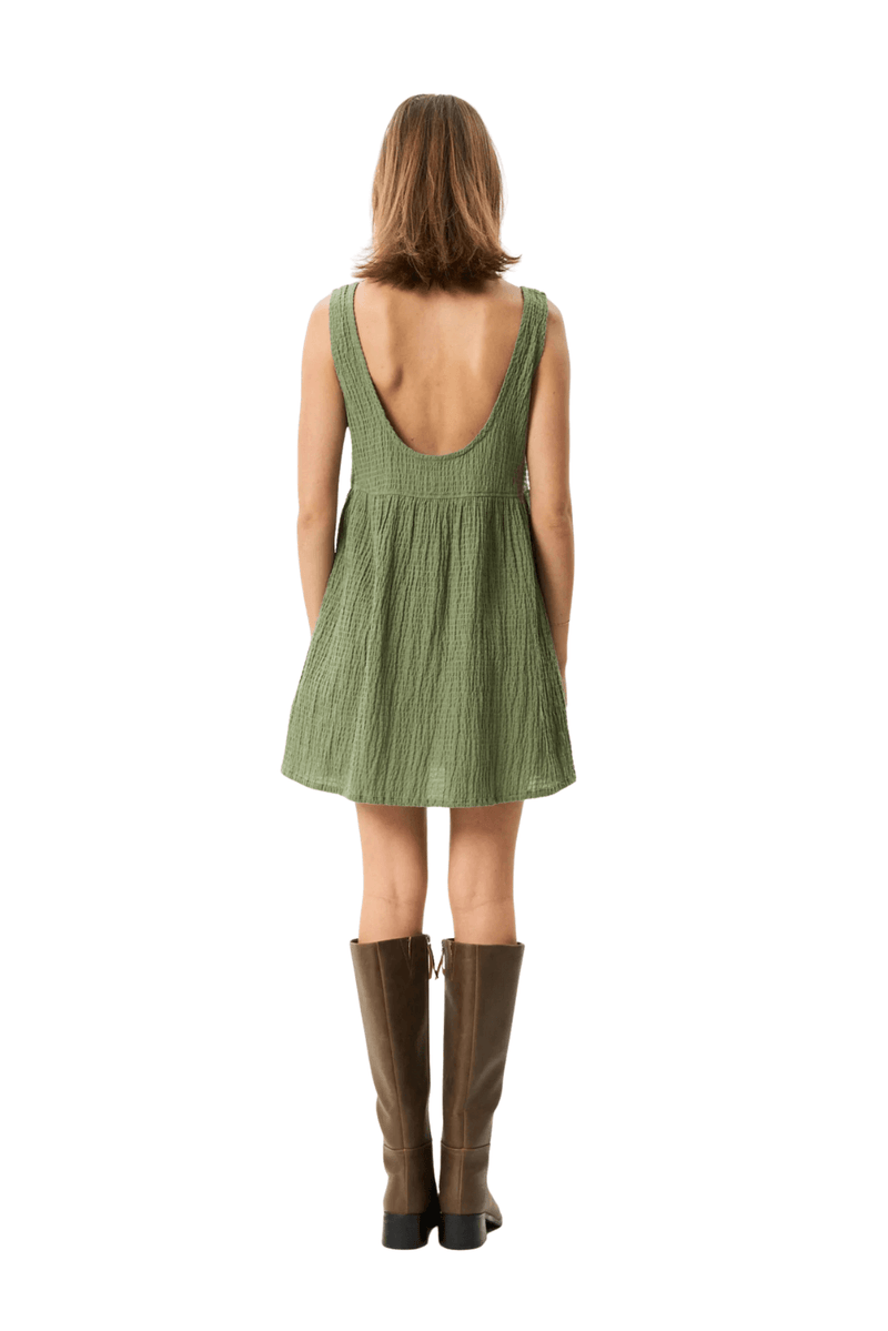 Jesse Mini Dress - Oil Green