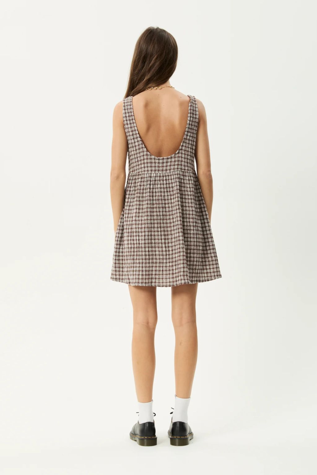 Jesse Mini Dress - coffee check
