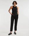 Daria Ribbed Tank - Black