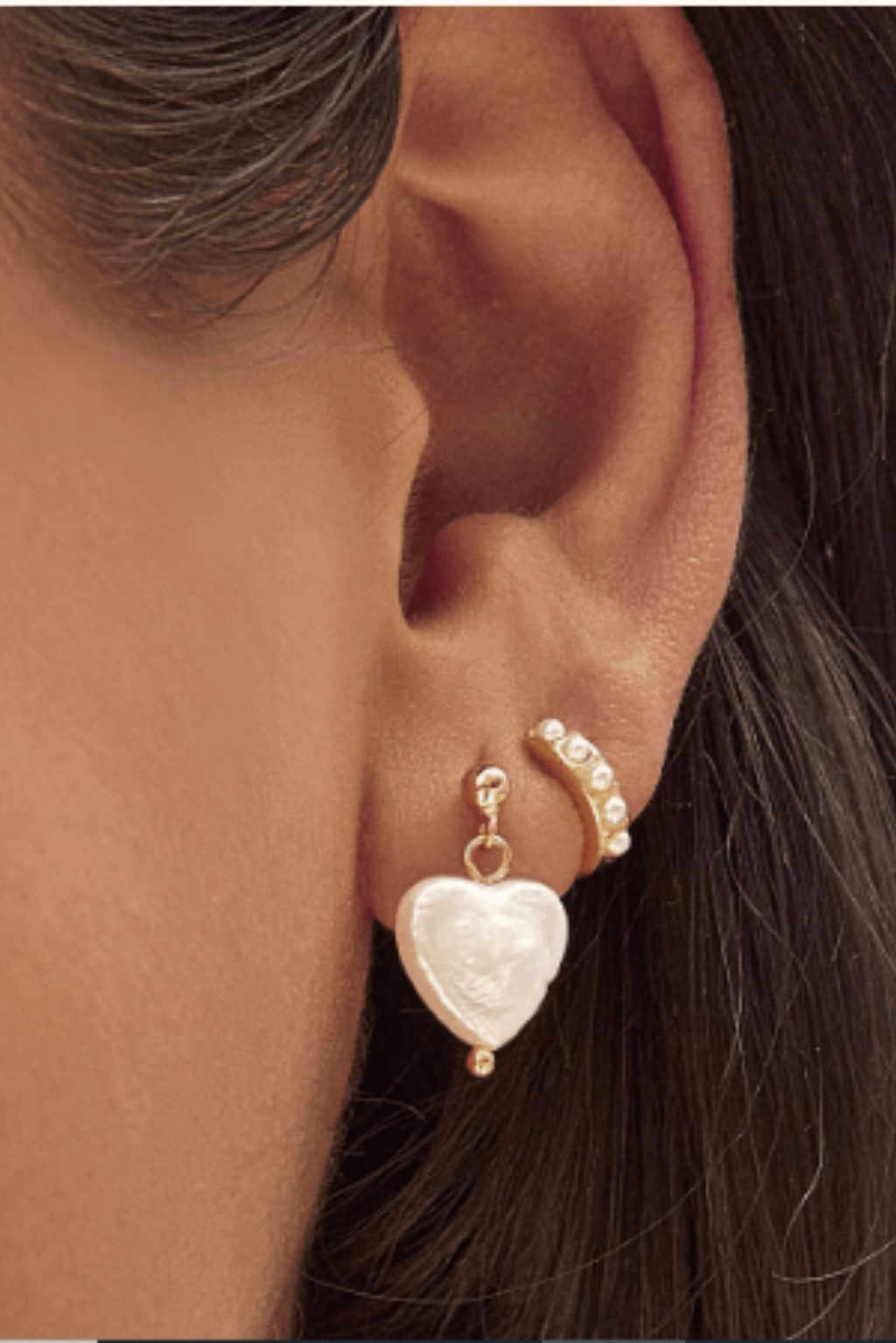Lover Gold and Pearl Earrings