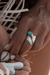 Paua Feather Wrap Ring