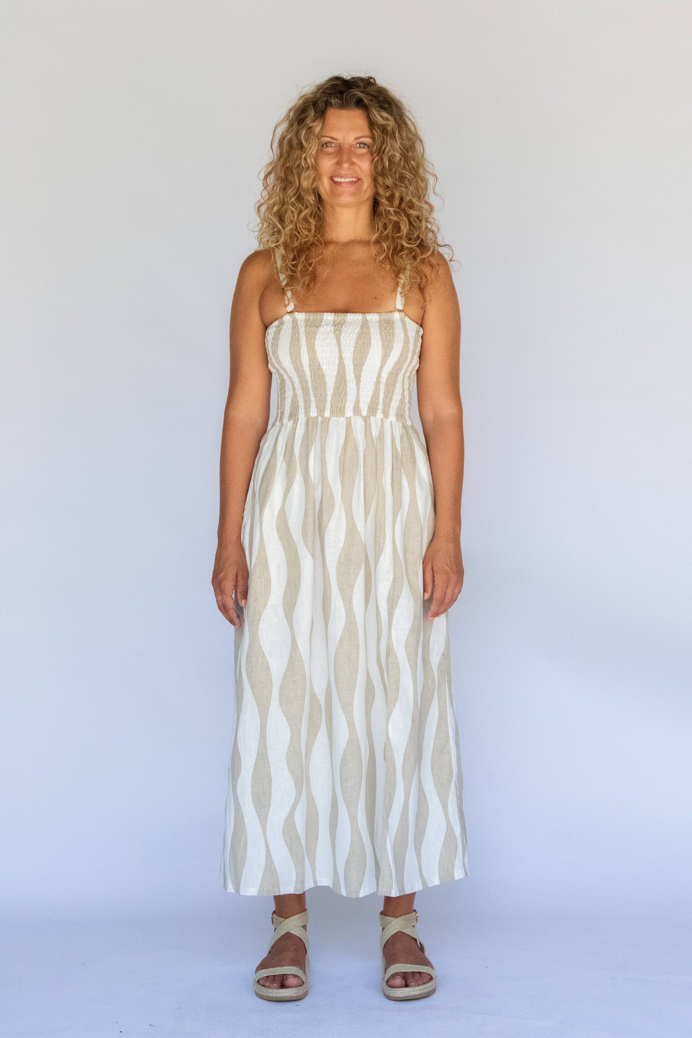 Mikoha Midi Dress - Island Stripe