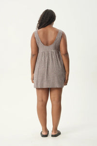 Jesse Mini Dress - coffee check