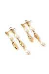Mimi Pearl and Gold Earrings