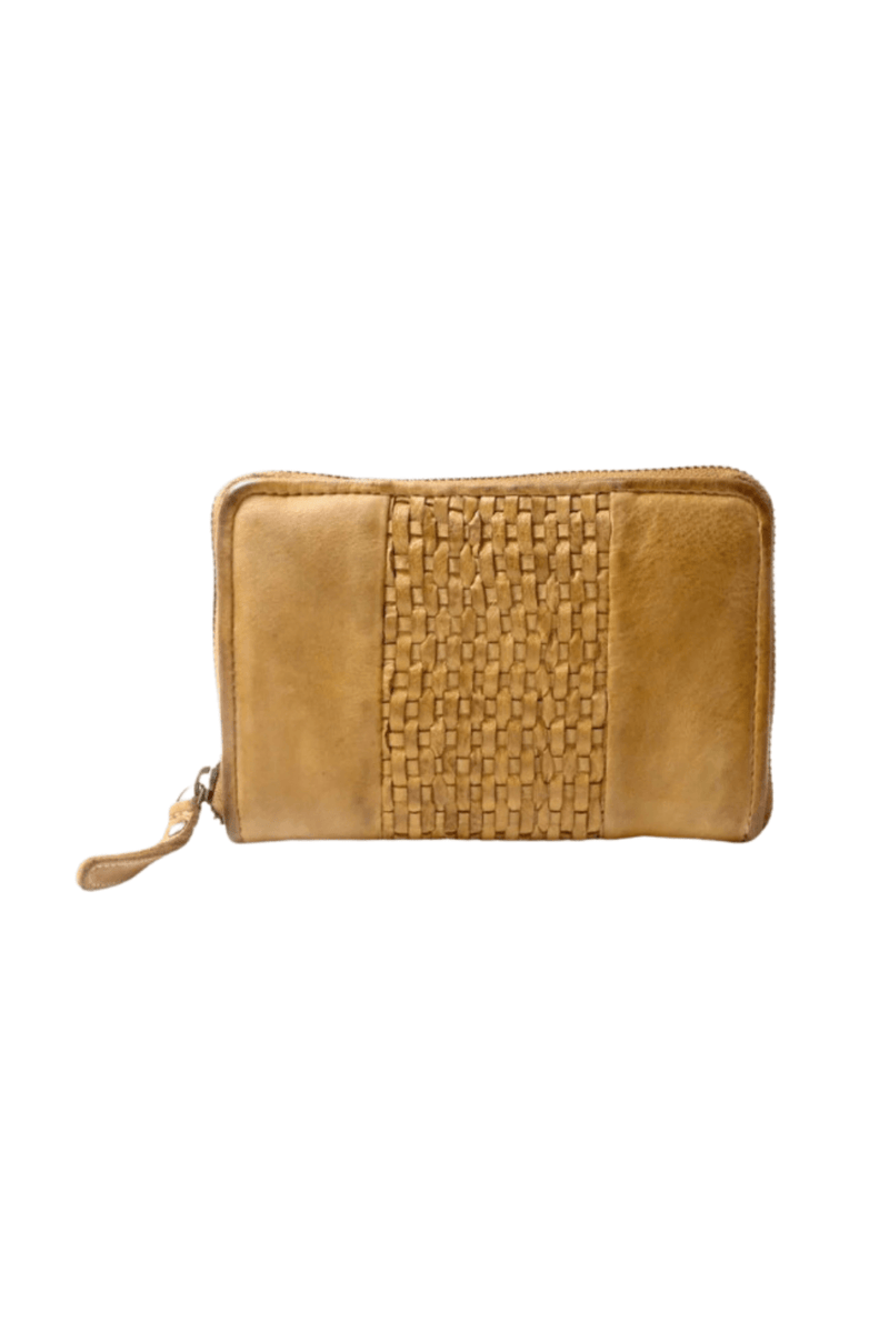 Pearl Zip Wallet - Mustard