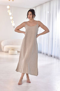 Fundamental Linen Midi - Natural