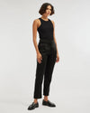 Daria Ribbed Tank - Black