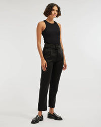 Daria Ribbed Tank - Black
