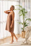 Linen Slip Dress - Clay