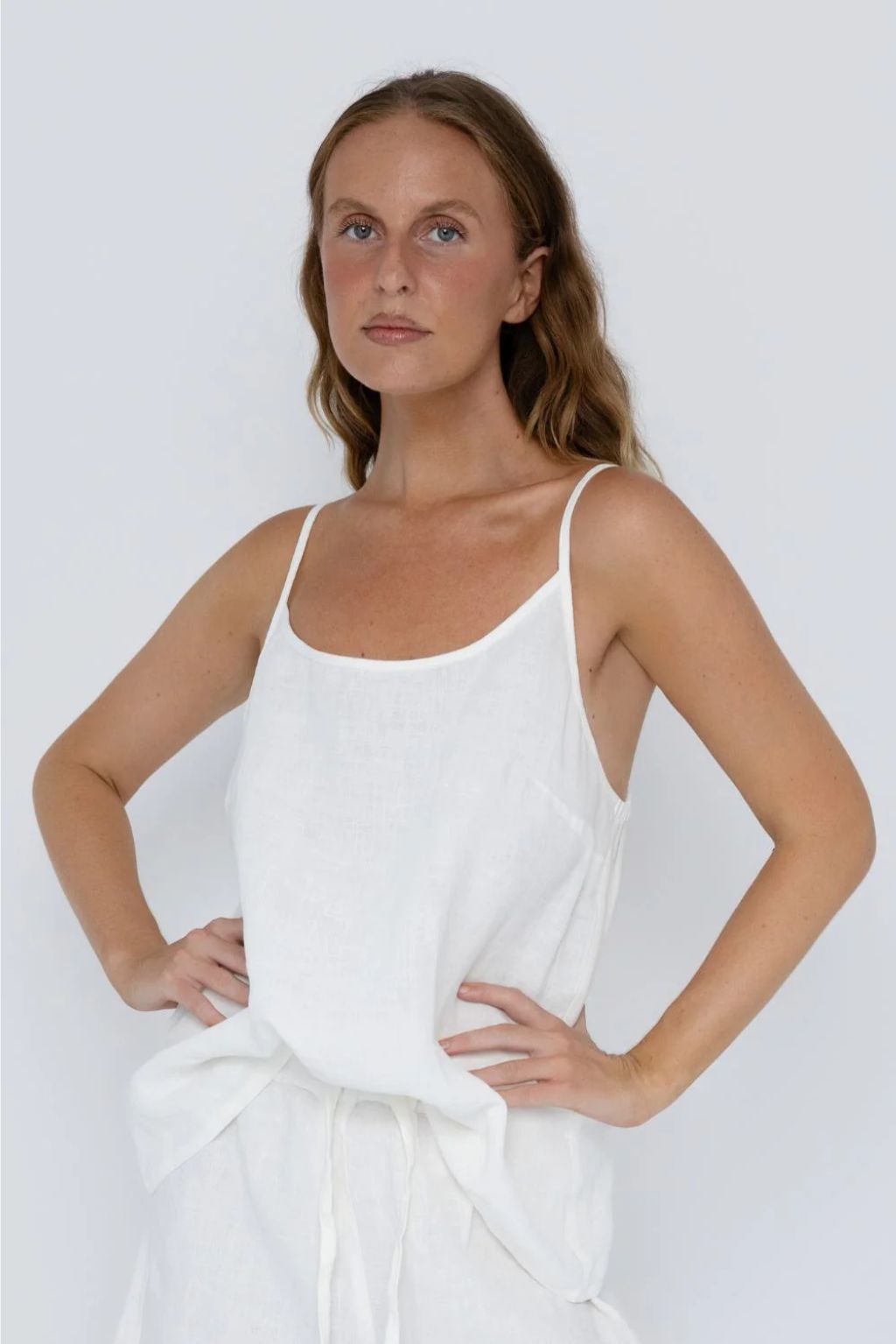 Fundamental Linen Cami - Off White