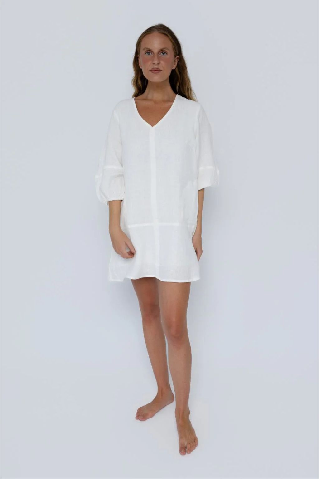 Fundamental Linen Ease Dress - Off White