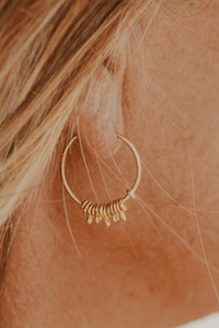 Dancing Sun Hoops - Gold