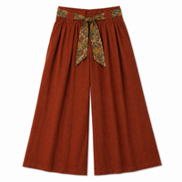 Italian Linen Pants - Rust