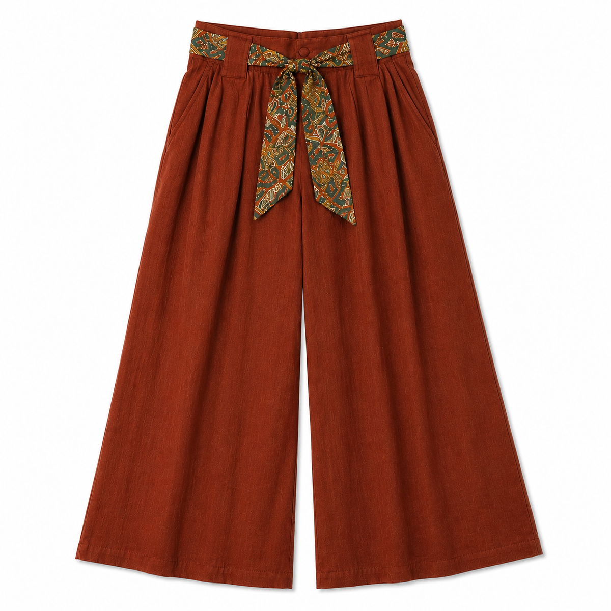 Italian Linen Pants - Rust