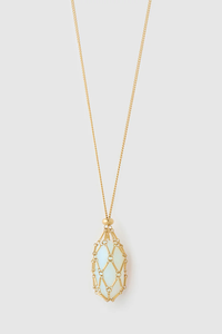 Lotus Necklace - opal