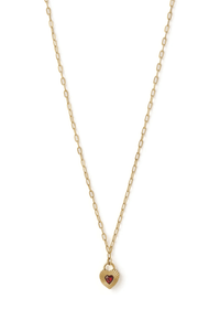 Ruby Heart Necklace - Red