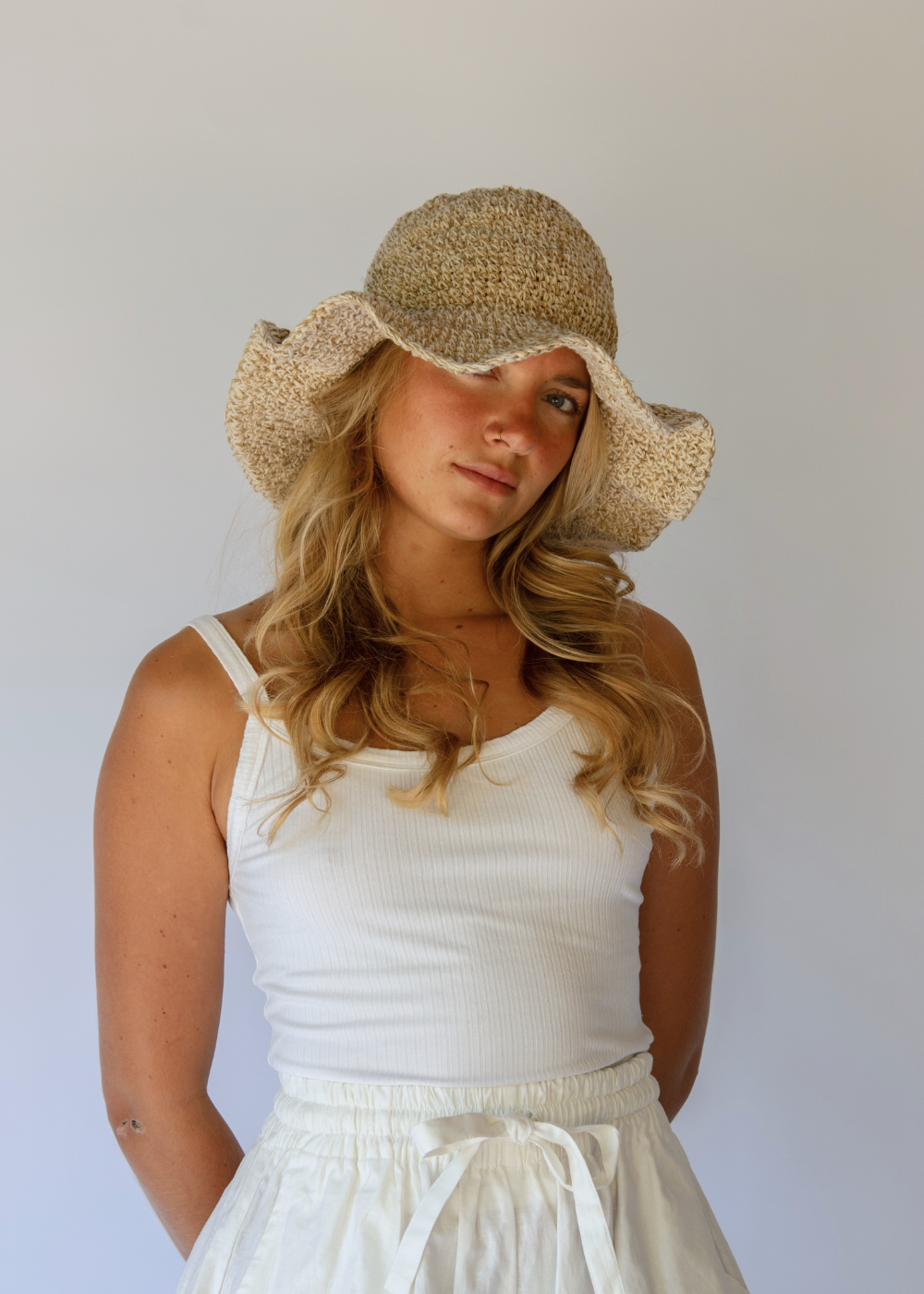 Polly Short Brim Hat - Natural