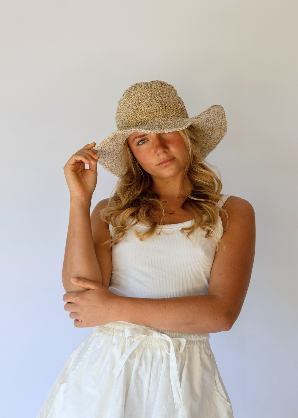 Polly Short Brim Hat - Natural