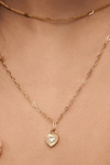 Ruby Heart Necklace - Stone