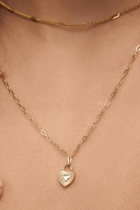 Ruby Heart Necklace - Stone