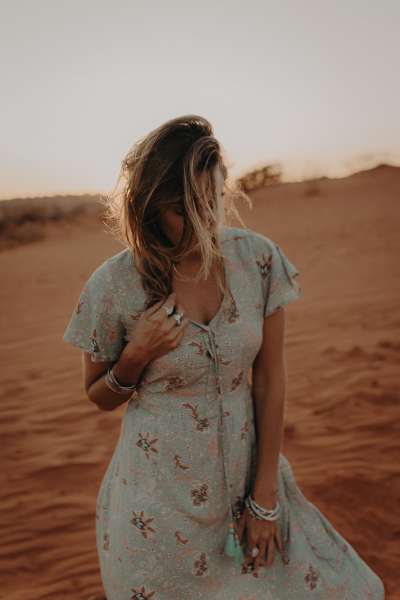 Calista Maxi Dress soft turquoise Unfurl