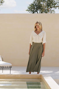 Aria Maxi Skirt - khaki