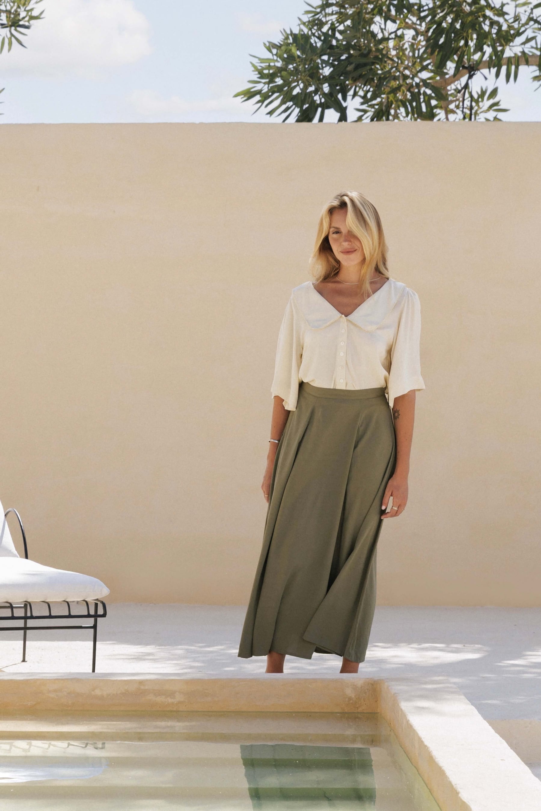 Aria Maxi Skirt - khaki