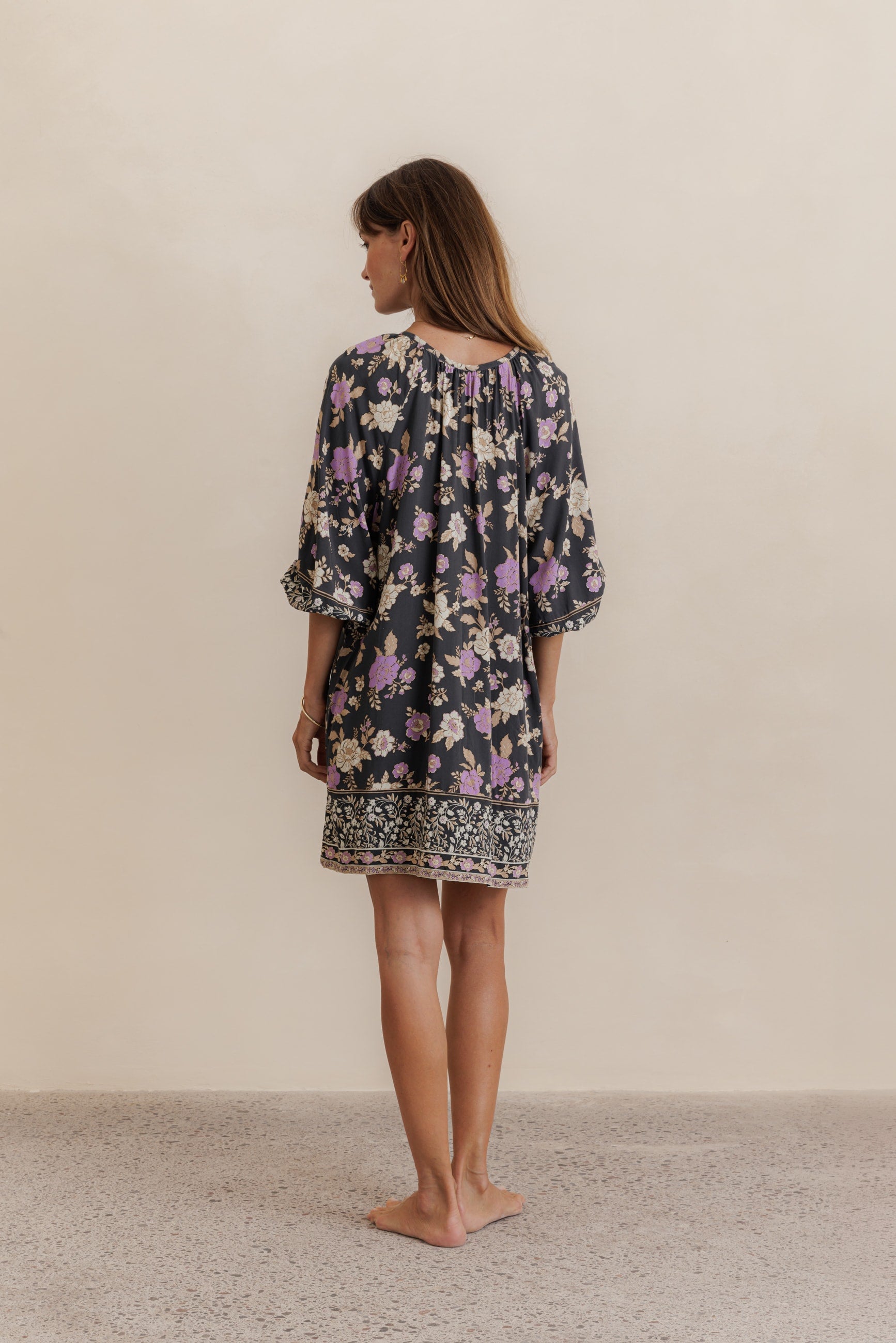 Aria Mini Dress - charcoal