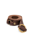 Leather Ring Belt Thin - chocolate