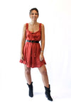 Calista Mini Dress - Burnt Ochre