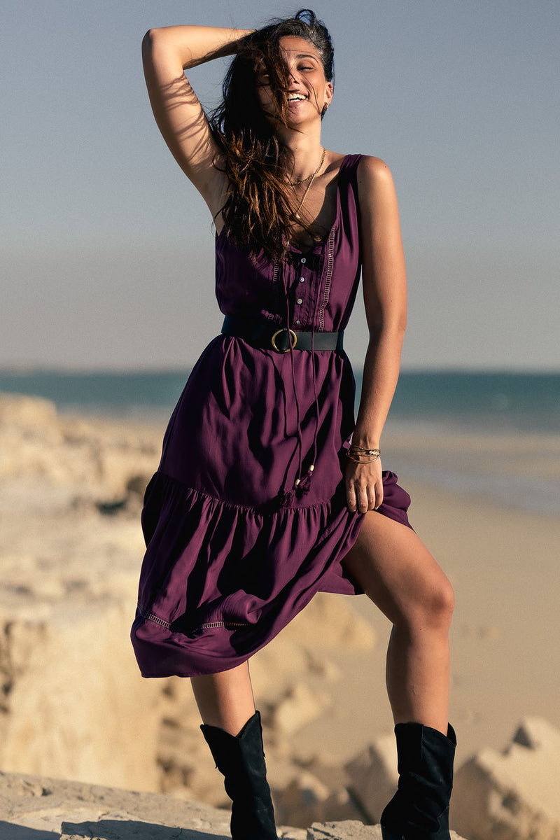 Ember Midi Dress - violet