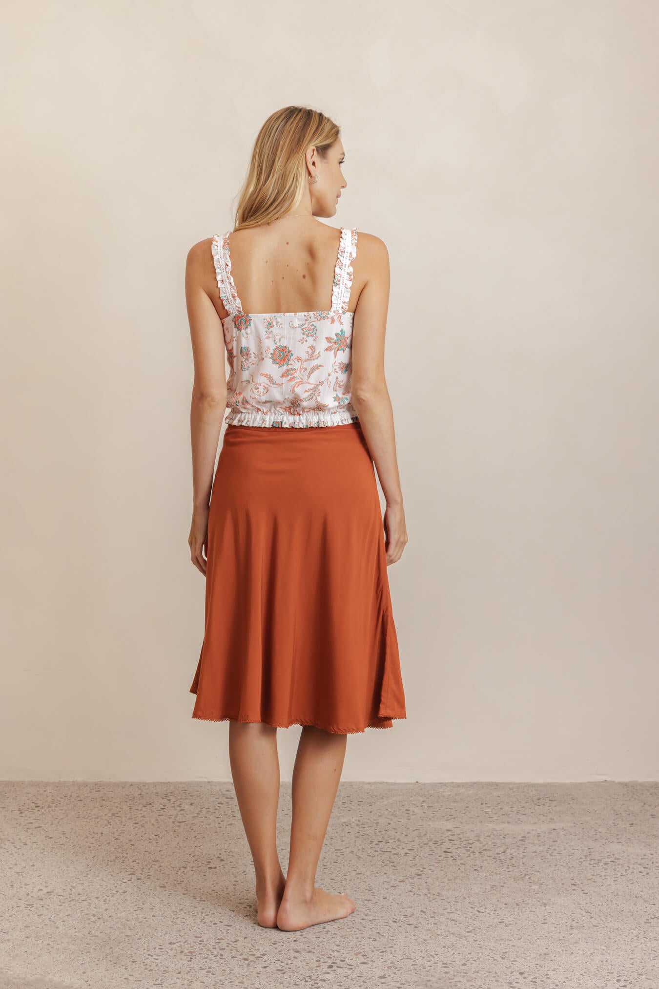 Ember Midi Skirt - Clay