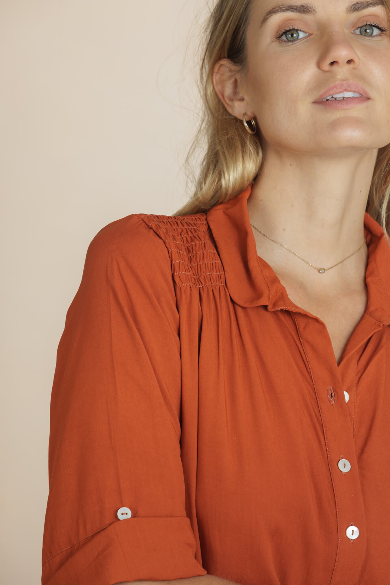 Esther Shirt Dress - Clay