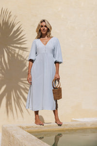 Freya Midi Dress - sky