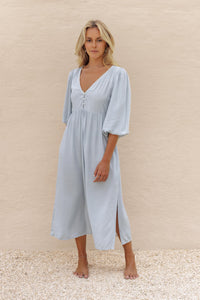 Freya Midi Dress - sky