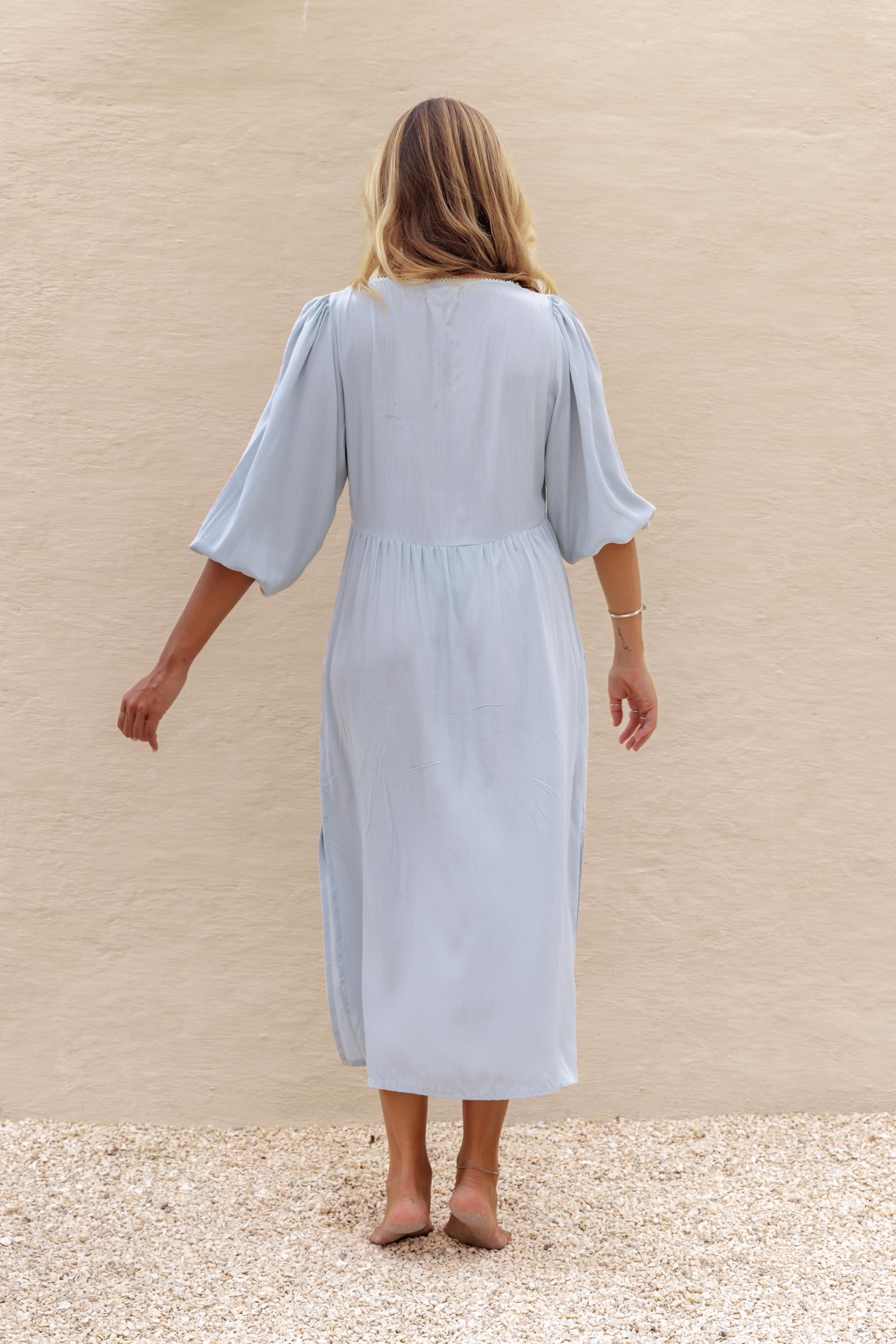 Freya Midi Dress - sky