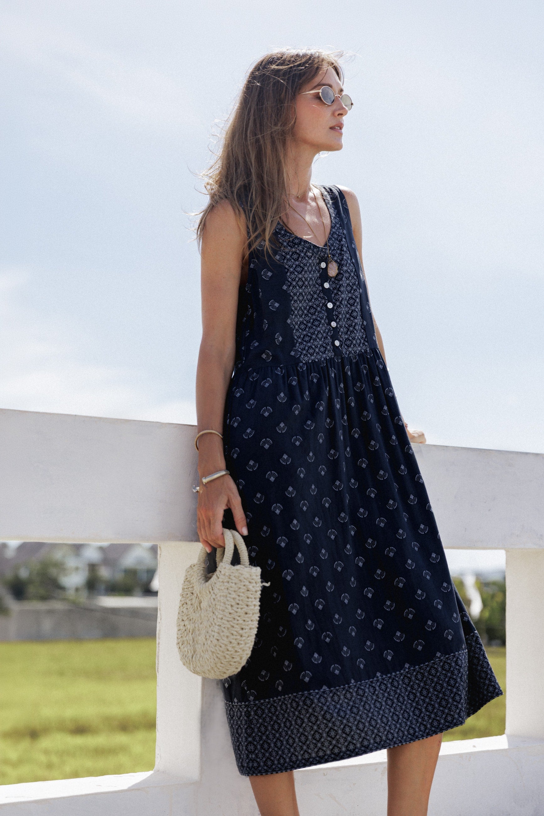 Dahlia Midi Dress - Noir