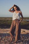 Indira Wide Leg Pants - Coconut