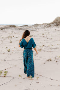 Indira Wide Leg Pants - Baltic Shell