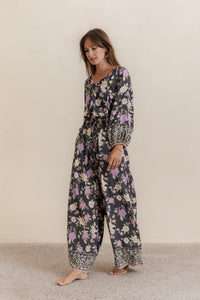 Indira Wide Leg Pants - charcoal