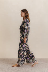 Indira Wide Leg Pants - charcoal