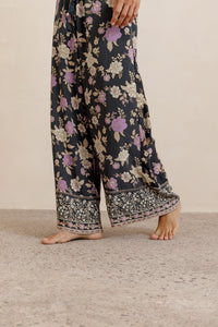 Indira Wide Leg Pants - charcoal
