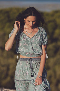 Iris Mini Blouse - Laguna