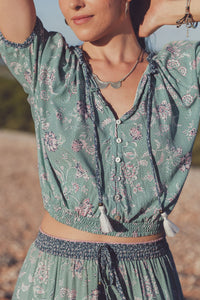 Iris Mini Blouse - Laguna