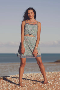 Iris Mini Skirt - Laguna