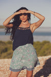 Iris Mini Skirt - Laguna