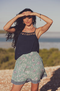 Iris Mini Skirt - Laguna